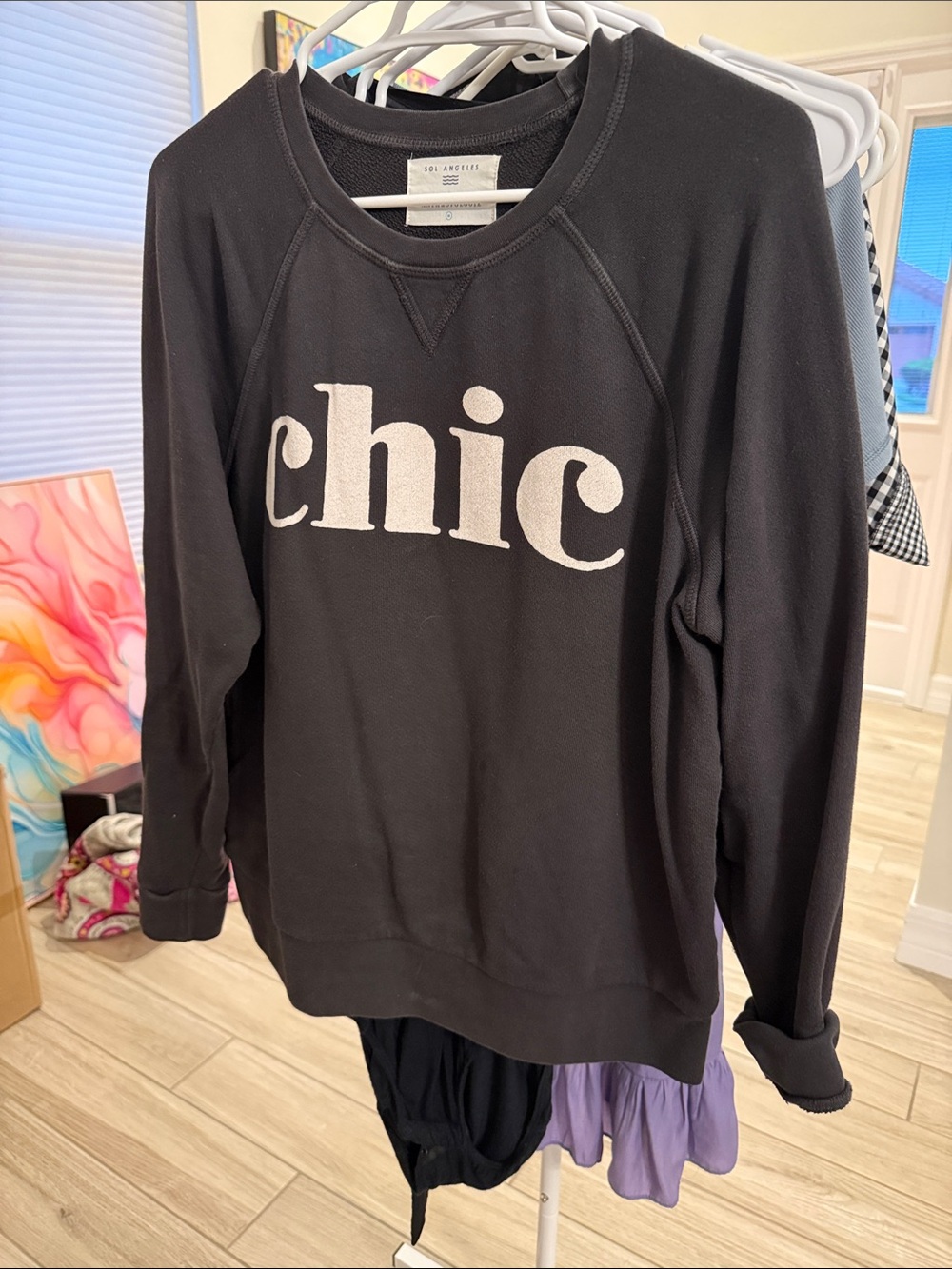 Chic Black/Grey Graphic Sweatshirt